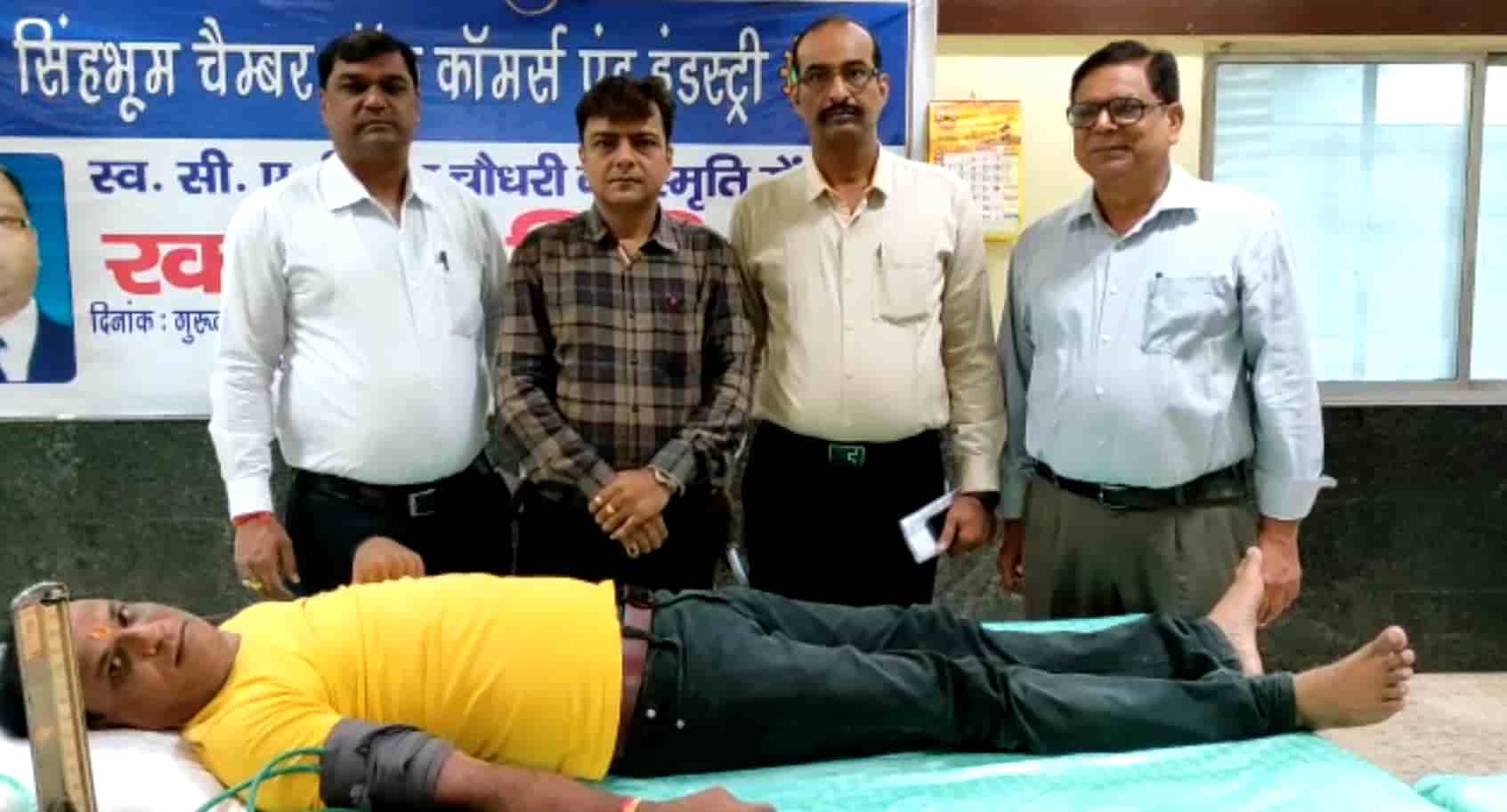 Blood donation in memory of Dinesh Choudhary