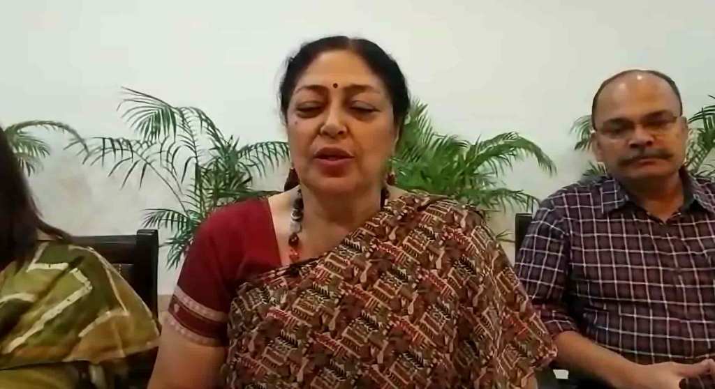 Ruchi Narendran announcing details of flower show to be held from December 30