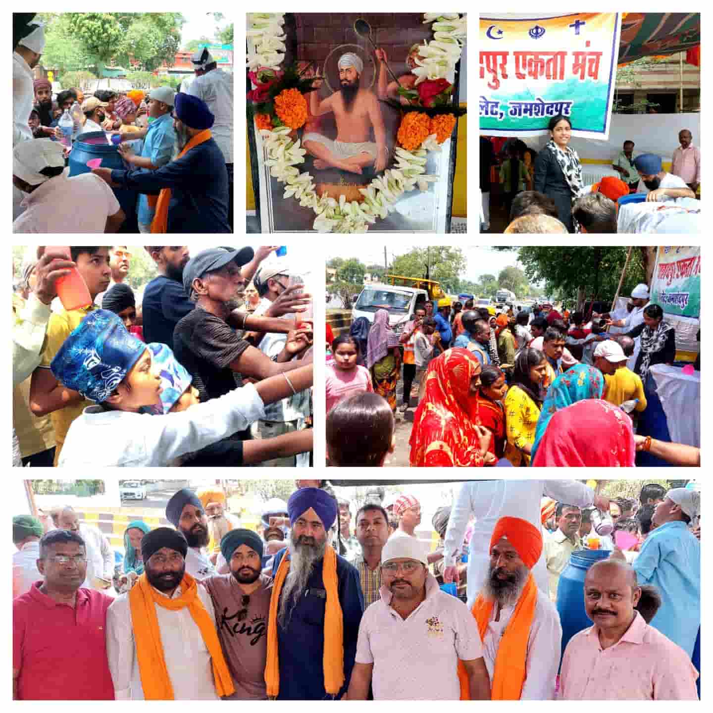 chhabeel 2 1 On Guru Arjun Dev Ji Town Post's martyrdom day, Jamshedpur Ekta Manch alleviates summer heat with Chhabil, honoring his teachings through humanitarian service.