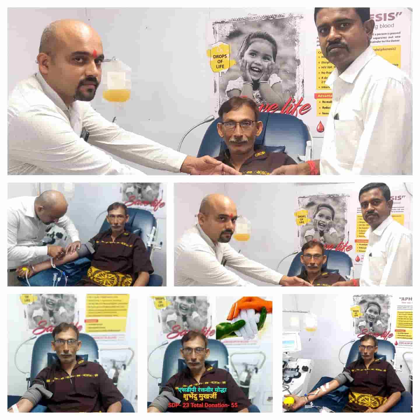 503 SDP blood donations mark Kiranmayee Jayanti, led by Prateek Sangharsh Foundation's director Arijit Sarkar.